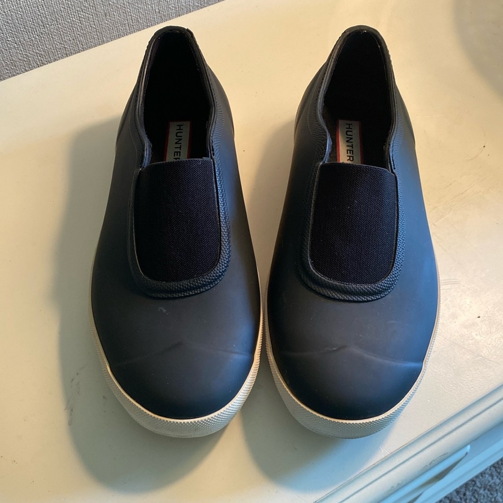 Hunter Plimsoll Black Slip-On Shoes Galoshes Black Comfort UK 6 US 8 EU 39